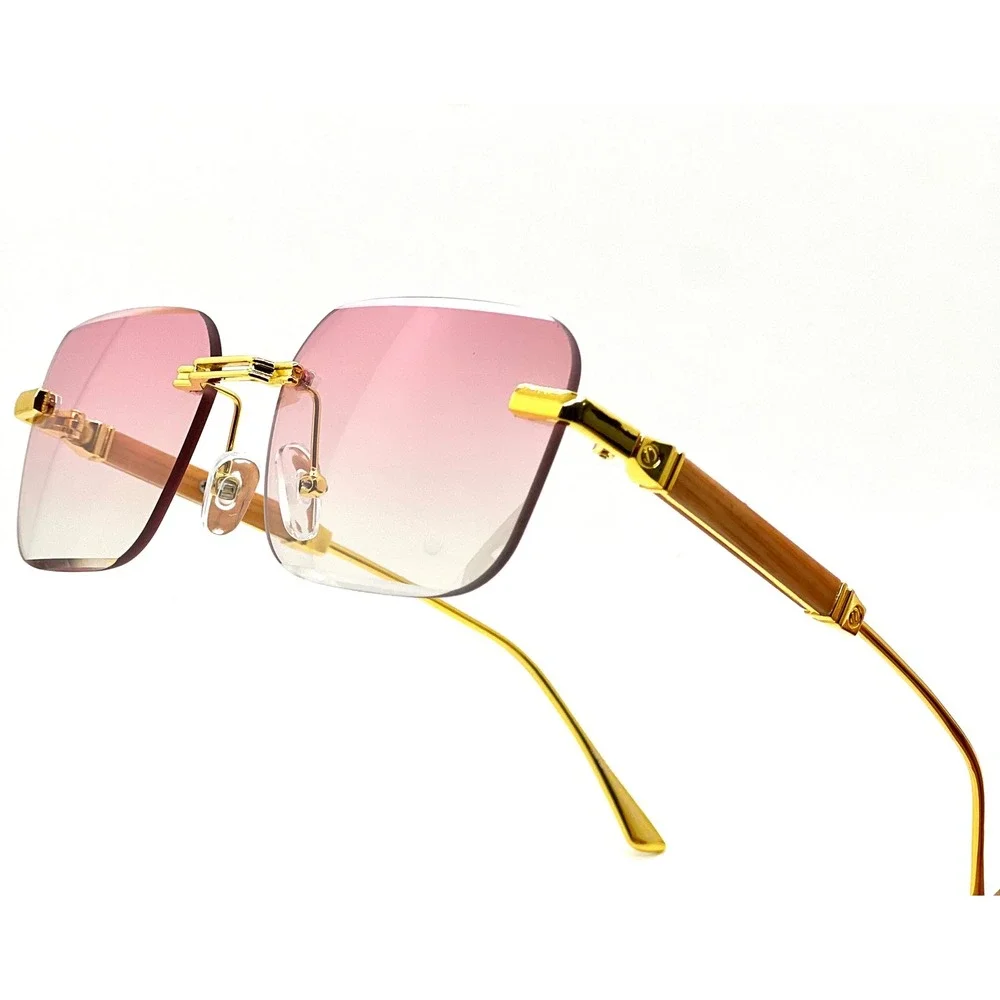 Pink Square Sunglasses Aviator Men Sophisticated Retro Light Weight‎ Elegant New
